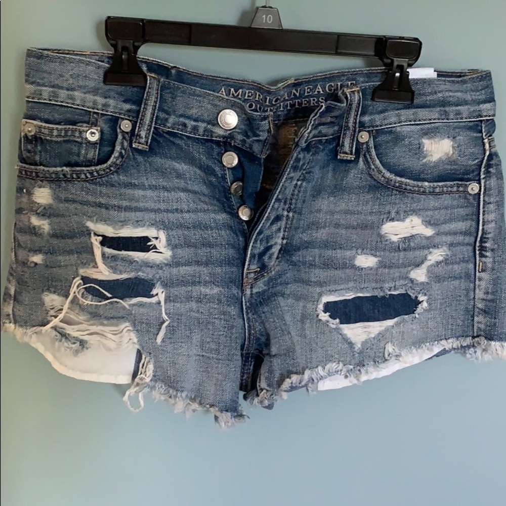 Distressed Denim shorts